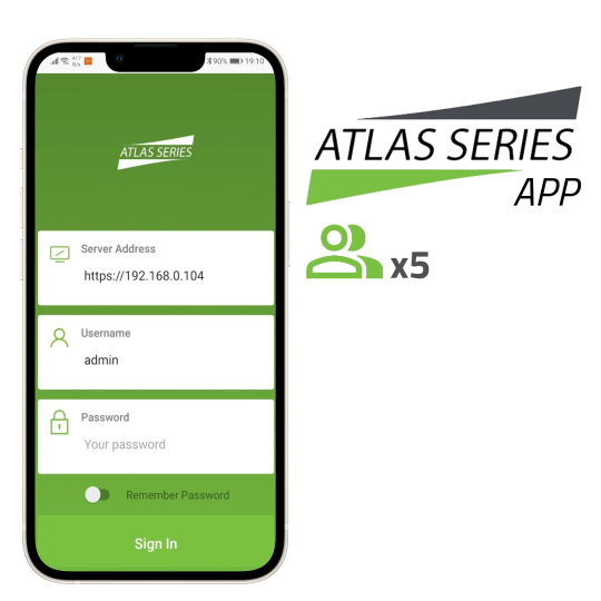 Licencia app de control de acceso ZK-ATLAS-APP-5