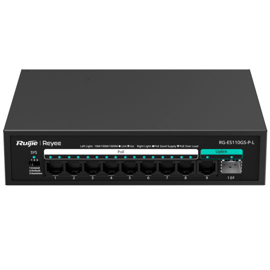 Reyee Switch PoE Sobremesa RG-ES110GS-P-L