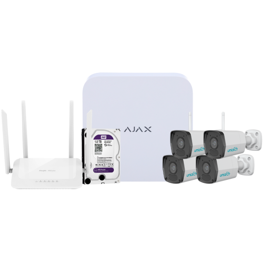 Kit de videovigilancia Ajax AJ-NVRKIT108B-2W