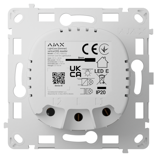 Relé interruptor de luz inteligente regulable AJ-LIGHTCORE-DIMMER-VERT