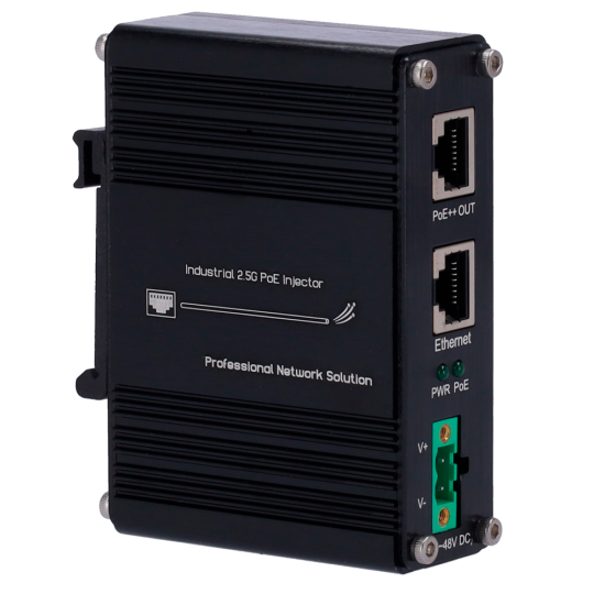 Inyector Hi-PoE Industrial INJ-IPOE-60W-2.5G-DC