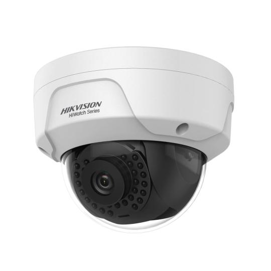 Domo fijo IP Serie HiWatchT de HIKVISION® de 4MP con iluminación infrarroja 30m, antivandálico apto para exterior HWI-D140H(2.8m