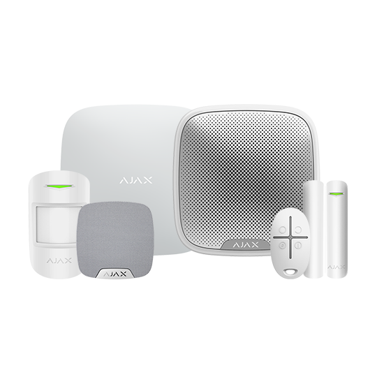 Kit de alarma Ajax – Básico + teclado + sirena interior + 3 volu –