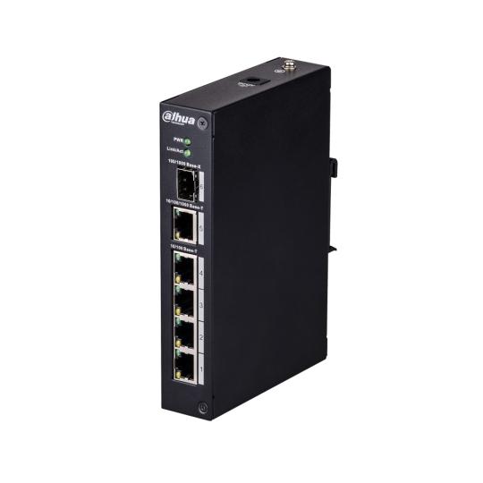 Switch industrial (L2) no gestionable de 4 puertos Fast Ethernet + 1 puerto uplink Gigabit + 1 puerto 1000Base-X SFP PFS3106-4T