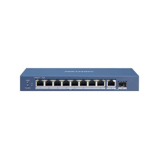 Switch PoE Gigabit no gestionable Hikvision Conmutador PoE no administrado de 8 puertos Serie PRO