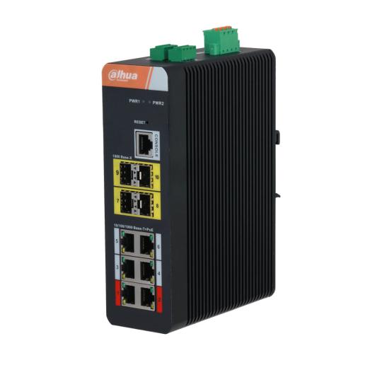 Switch Industrial Gestionable (L2) Dahua IS4410-6GT-120