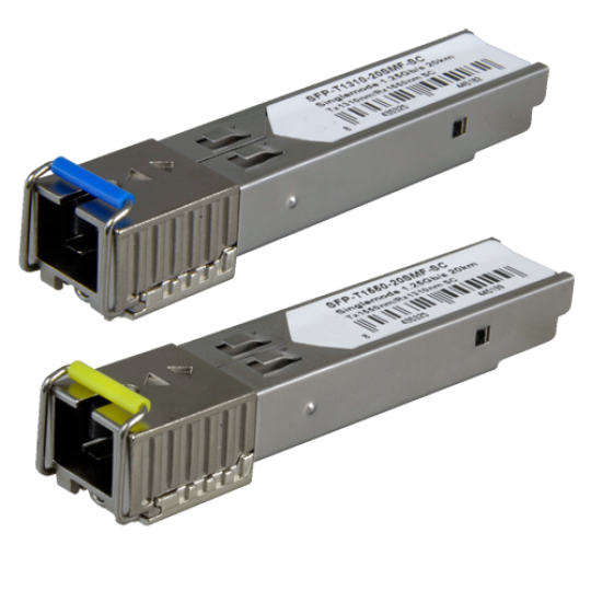 Pareja de módulos transceptores SFP  SFP-TR1513-20SMF-SC