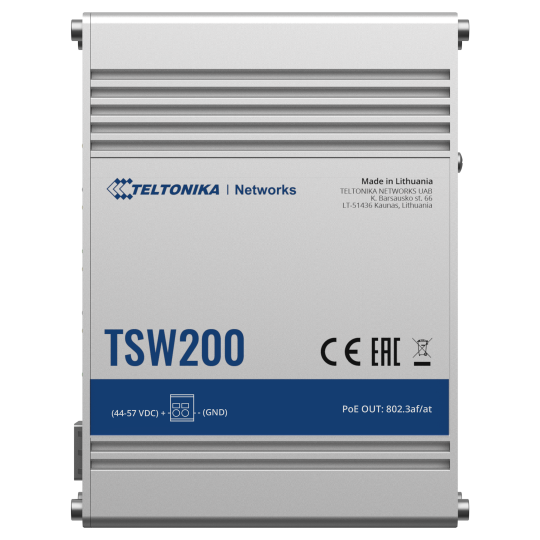 Teltonika Switch PoE No gestionable Industrial  TK-TSW200